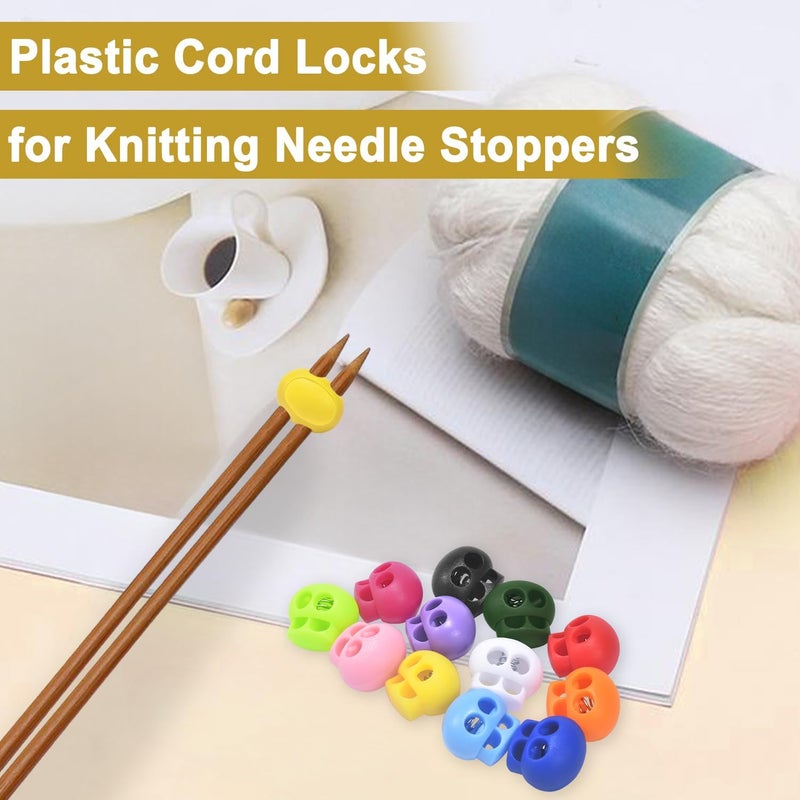 LongSLong 12 Pack Plastic Spring Cord Lock Toggle Stopper for Drawstring, Paracord Cord Stop Elastic Shoelace Lock Shoe Lace No Tie Fastener Slider Clip Double Hole Assorted Color - Image 4